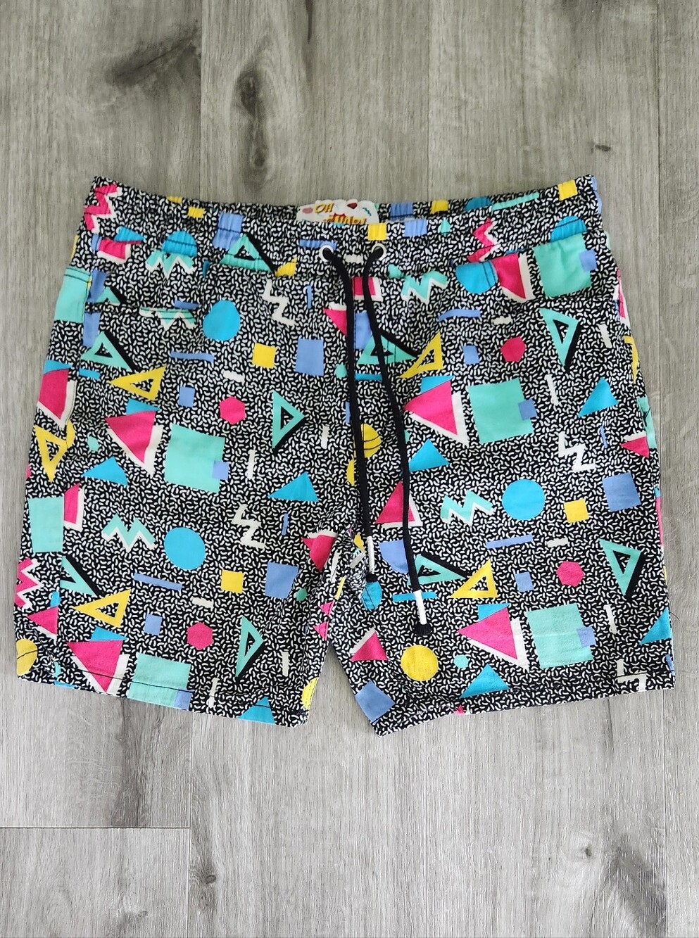 Oh Snap! Drill Clothing Co. Shorts Mens Size Large Multicolor 90's Retro Print